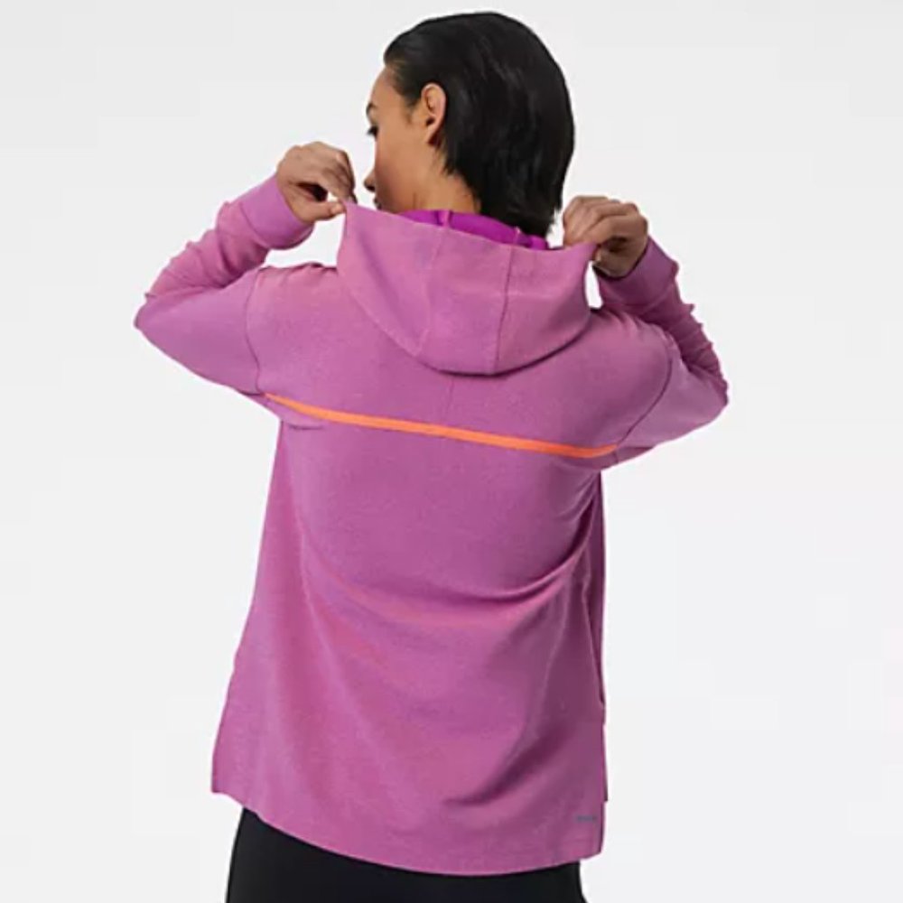 NEW BALANCE Q Speed Shift Hoodie Womens Magenta  various sizes NEW - Picture 3 of 5